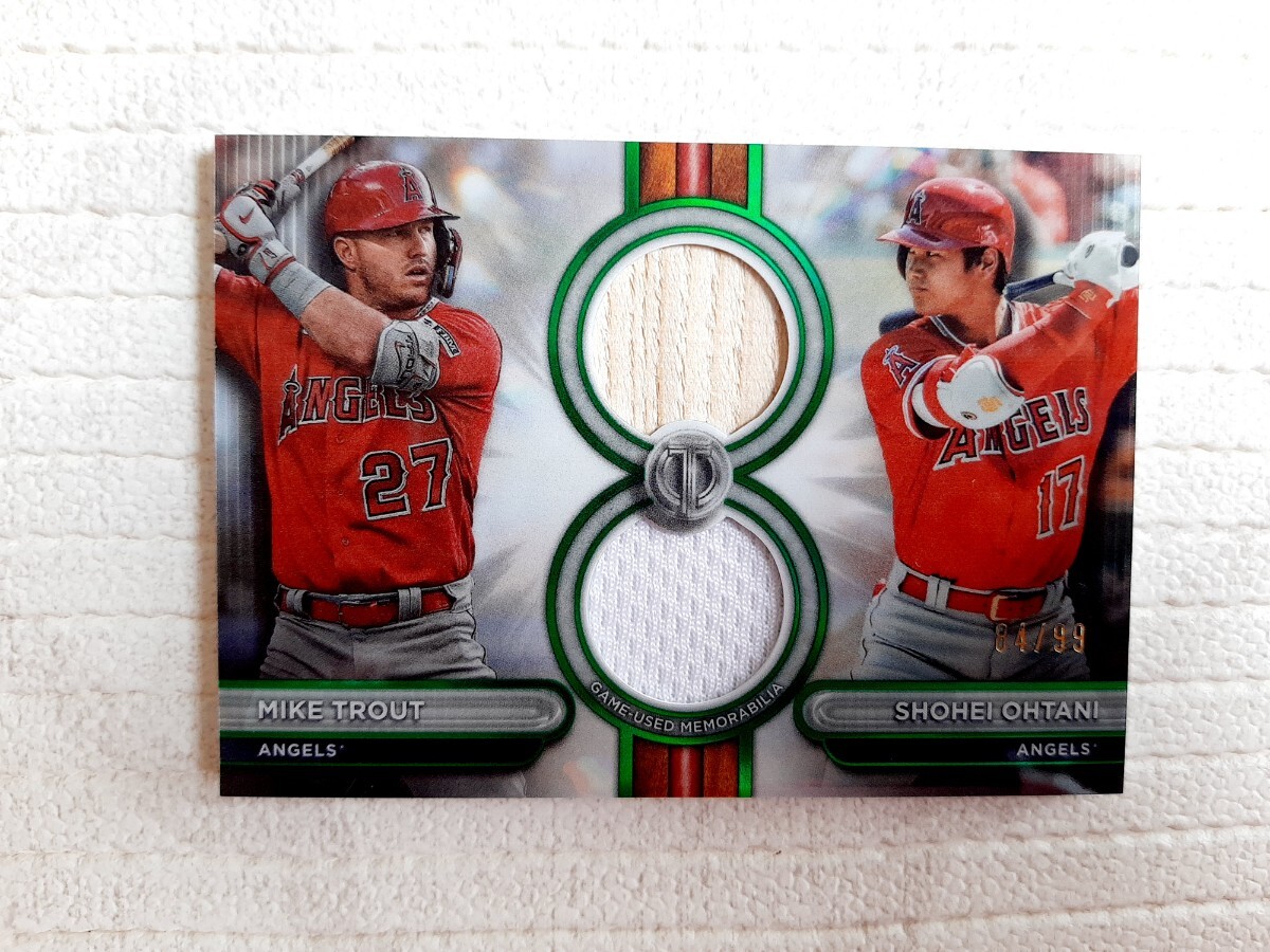 2024 Topps tribute トラウト 大谷翔平 デュアルレリック　限定