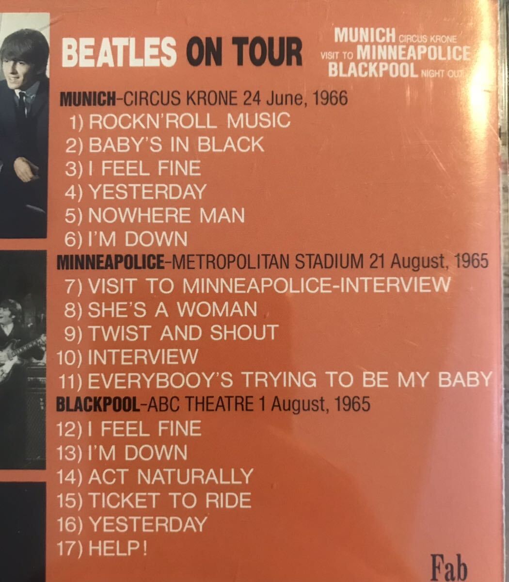 The Beatles / ビートルズ / On Tour / 1CD / Pressed CD / Munich, Circus Krone 24 June 1966 / Minneapolis, Metropolitan Stadium 21 A_画像3