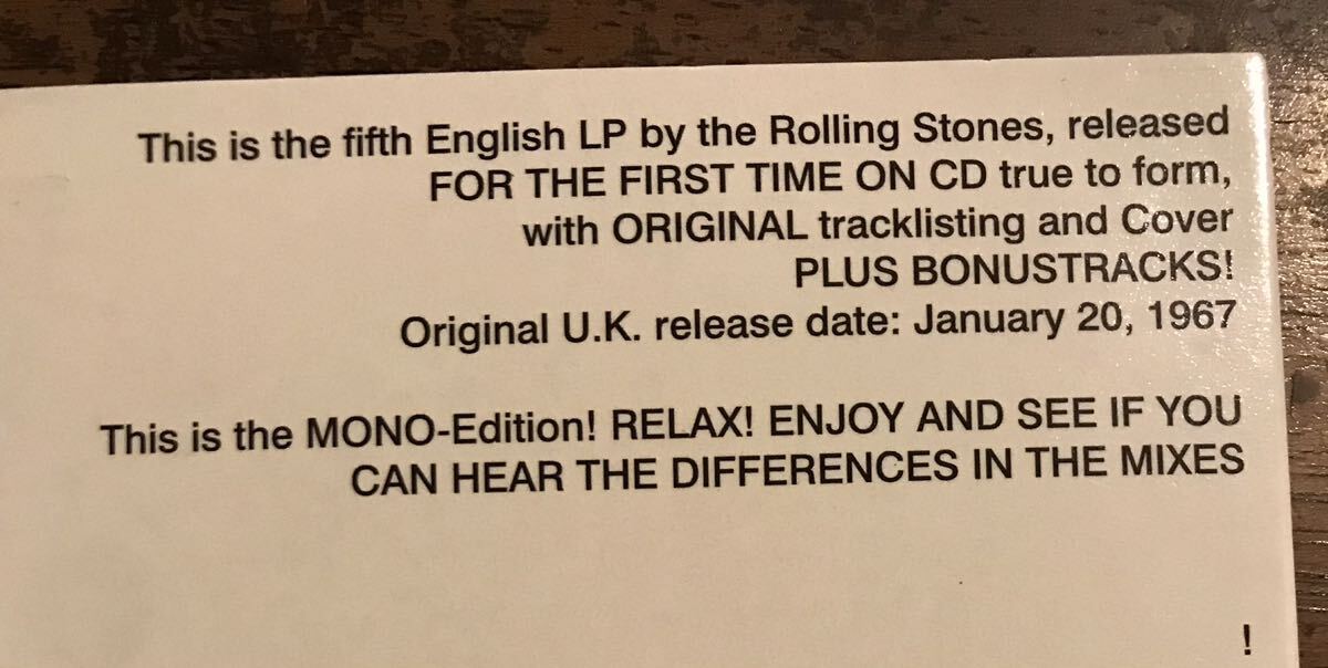 The Rolling Stones / ローリングストーンズ / Between The Buttons: UK Original Mono Master + Bonus Rare Tracks / 1CD / Pressed CD /の画像3