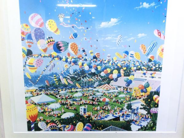 アートポスター★ヒロヤマガタ HIRO YAMAGATA 額入りポスター A Day at the Fair 1993 縦89.5×横89.5cm★ART★_画像3