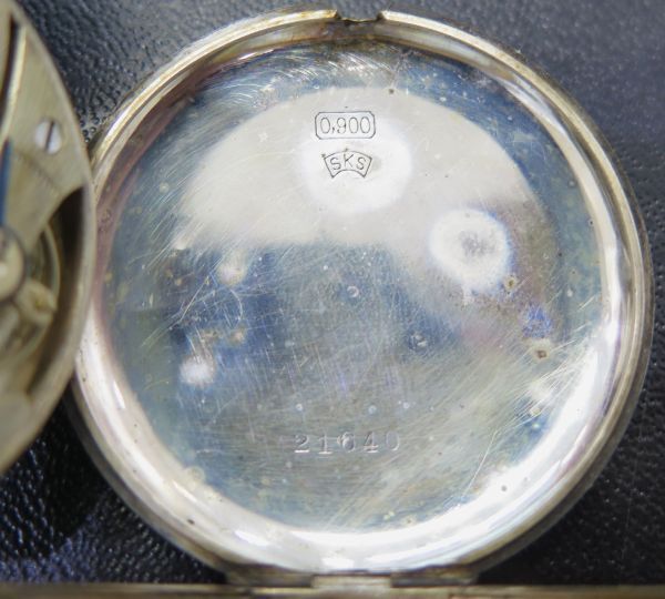 ◆懐中時計◆EMPIRE 精工舎 SEIKO スモセコ 懐中時計 silver900 三つ折りボディ 風防割れ 手巻き 稼働品_画像6