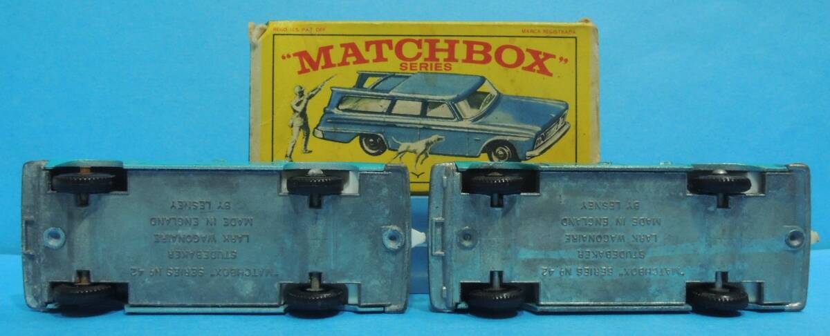 MATCHBOX 42 STUDEBAKER STATION WAGON( loose color difference . total 2 pcs )