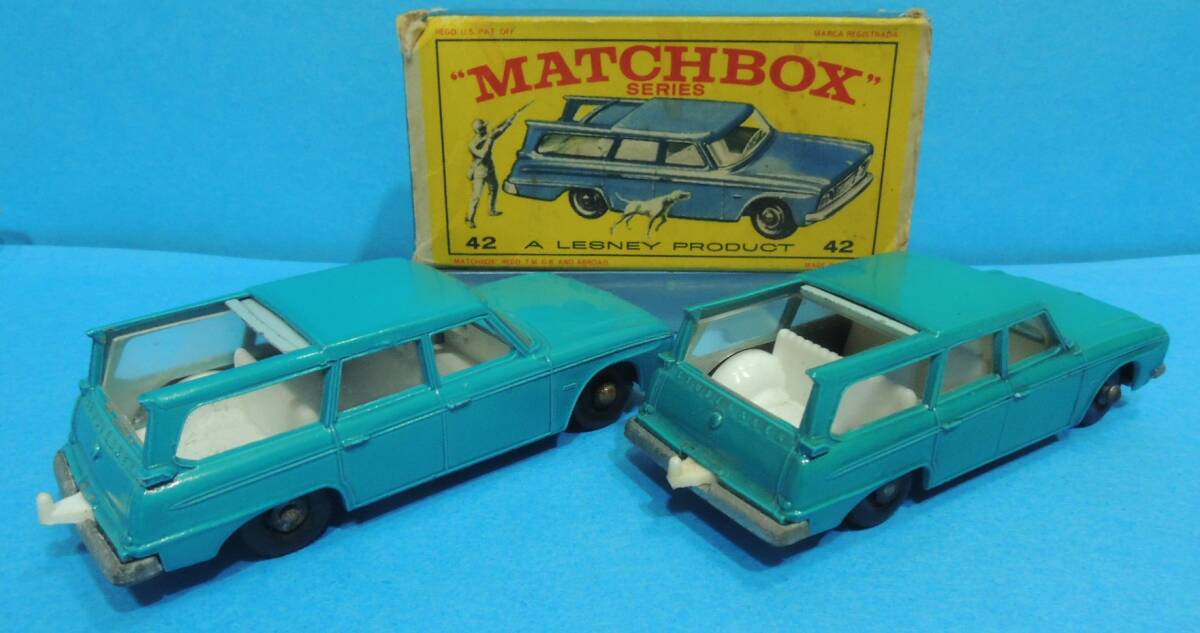 MATCHBOX 42 STUDEBAKER STATION WAGON( loose color difference . total 2 pcs )