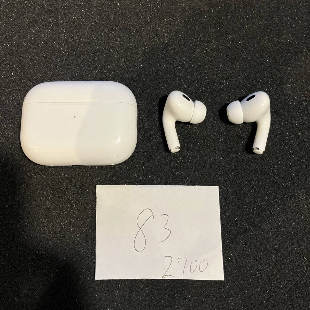 正規品 最安 美品 送料無料 動作確認済み Apple 純正 AirPods Pro 第2世代 MQD83J/A A2698/A2699/A2700 ワイヤレスイヤホン 管理83