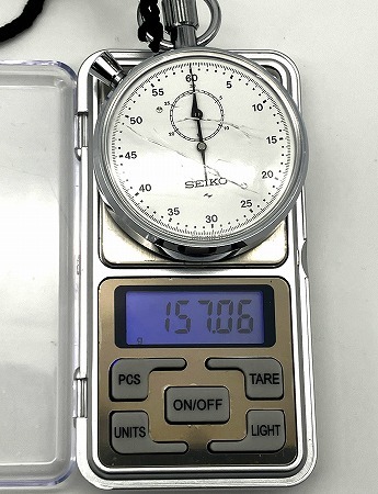 □ 稼動品 SEIKO セイコー ストップウォッチ ACRP.88-5061 手巻き アナログ ラウンド ホワイト文字盤 アンティーク 箱付き 中古品 □の画像9