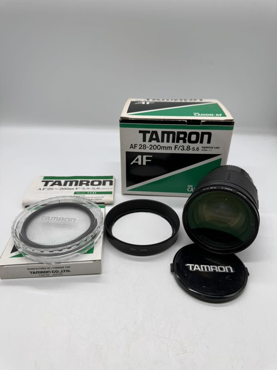 ★ TAMRON タムロン 71D レンズ AF 28-200mm 1:3.8-5.6 クローズアップレンズセット 箱付き 中古品 #D786 0315NAの画像1