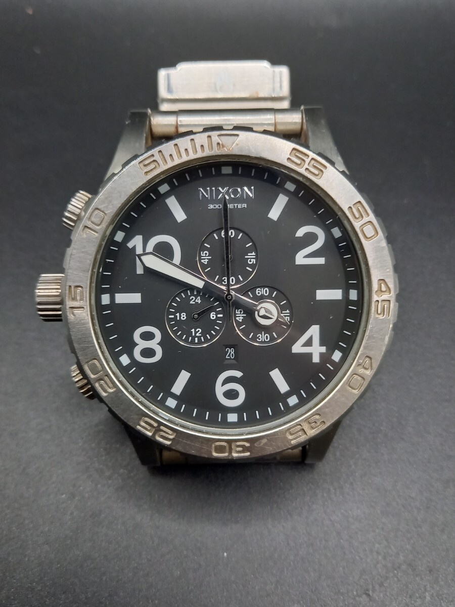 ★NIXON/ニクソン クロノグラフ メンズ腕時計 クォーツ 動作未確認 THE51-30 0330NAの画像1