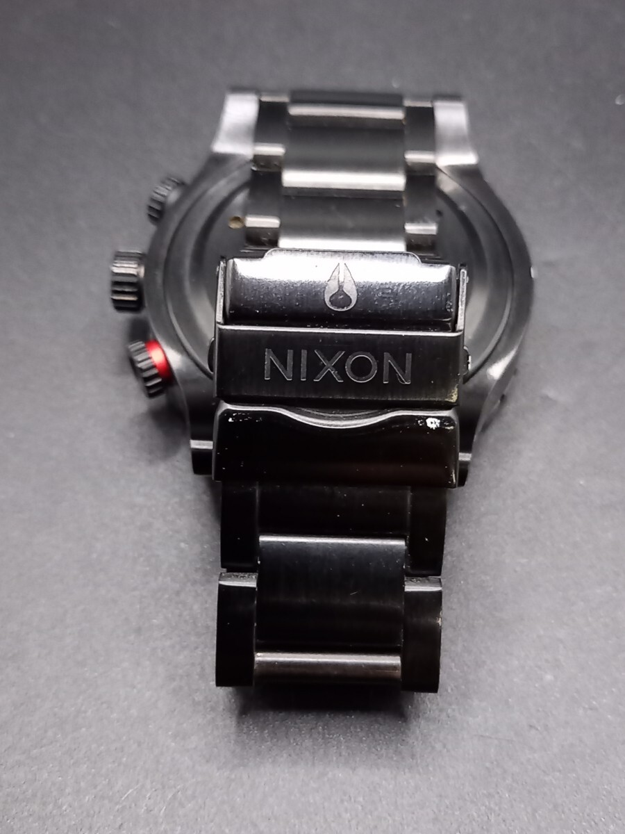 ★NIXON/ニクソン THE48-20 メンズ腕時計 クロノグラフ 動作未確認 ブラック 0330NAの画像4