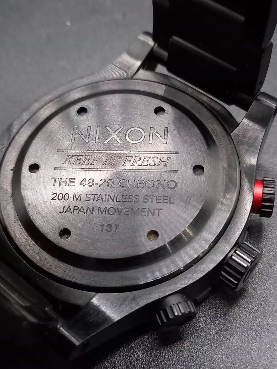 ★NIXON/ニクソン THE48-20 メンズ腕時計 クロノグラフ 動作未確認 ブラック 0330NAの画像5