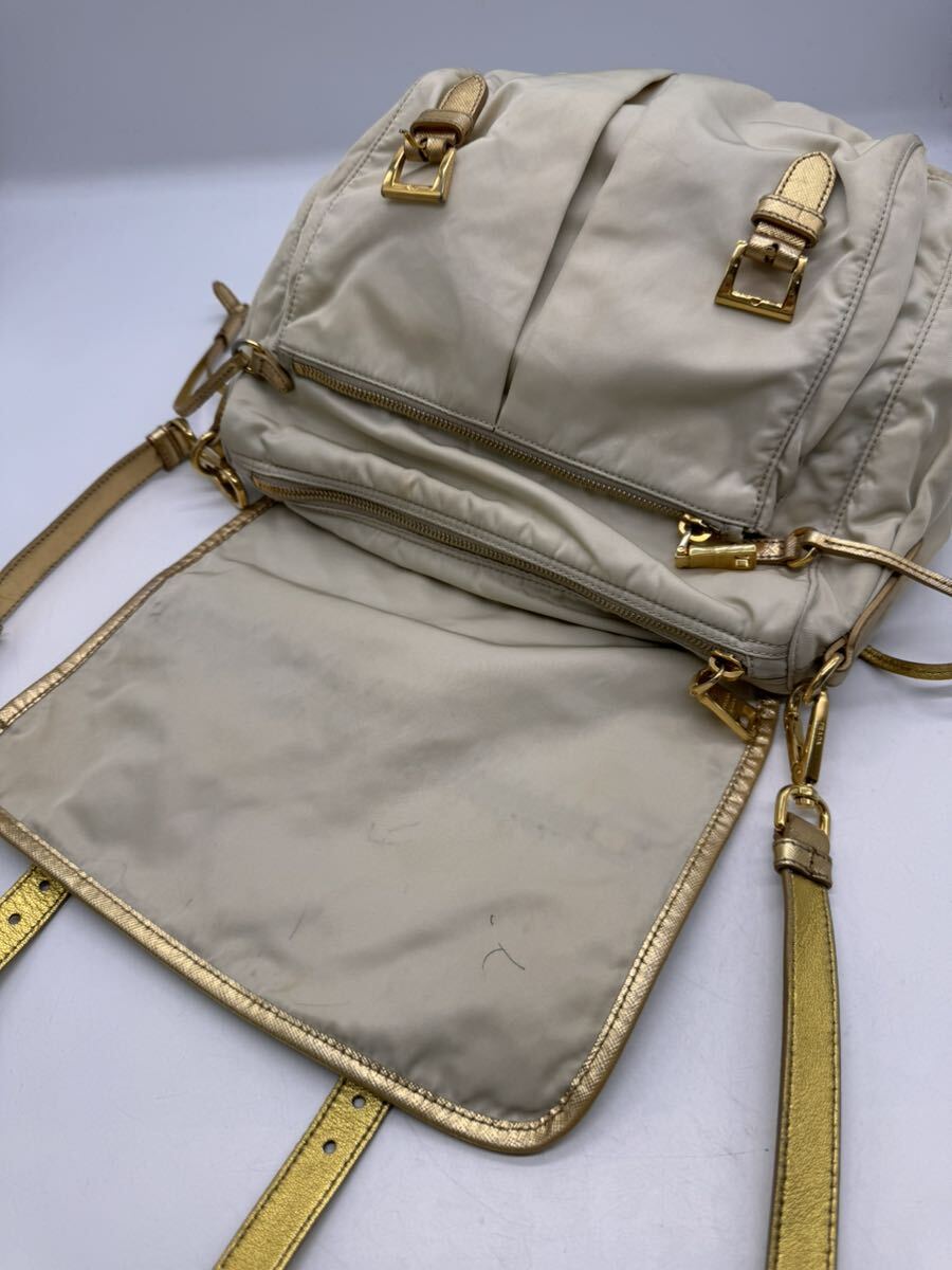 ★ PRADA / プラダ ショルダーバッグ ナイロン ゴールド系 ブランド 中古品 0406A_画像4