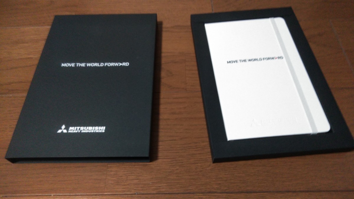 モレスキン MOLESKINEノート 白色 未使用品 三菱重工 MITSUBISHI HEAVY INDUSTRIES 箱入り 本体寸法約21x13x1.8cm レターパックライト370円の画像1