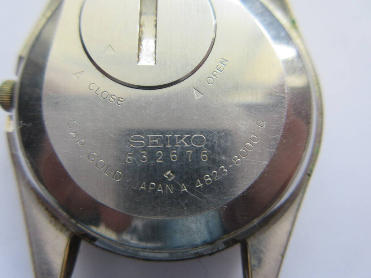 S【5-3】▼4 SEIKO セイコークォーツ時計 KING QUARTZ キングクオーツ 4823-8000-G デイデイト 電池切れ / 要OH・部品の画像8
