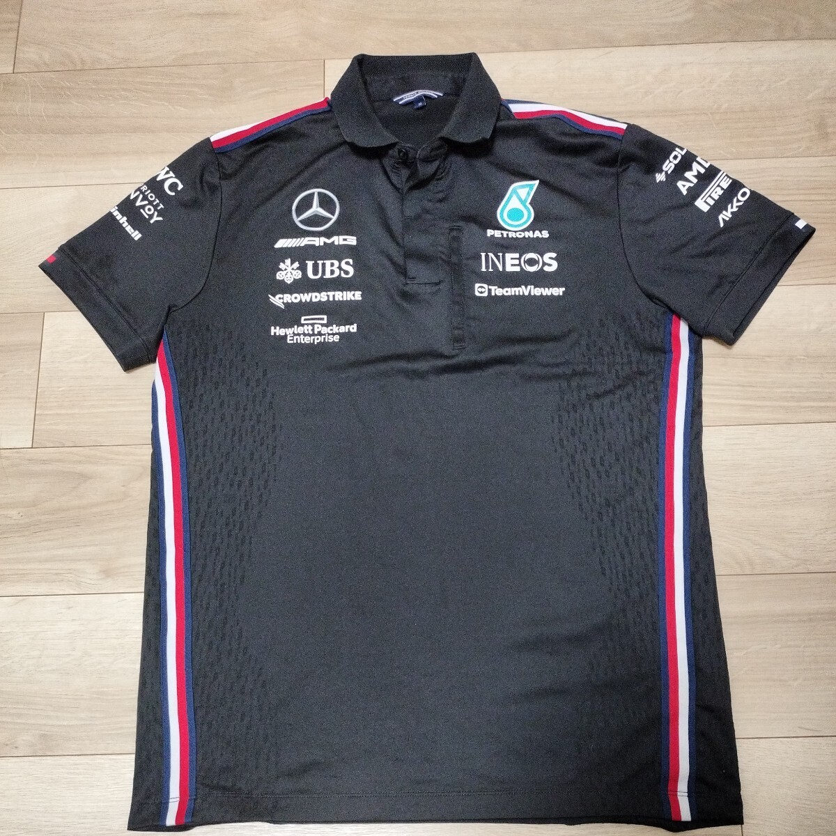 2023 Mercedes AMGpe Toro nasF1 team supplied goods polo-shirt M size not for sale Hamilton russell TOMMYHILFIGER Japan GP