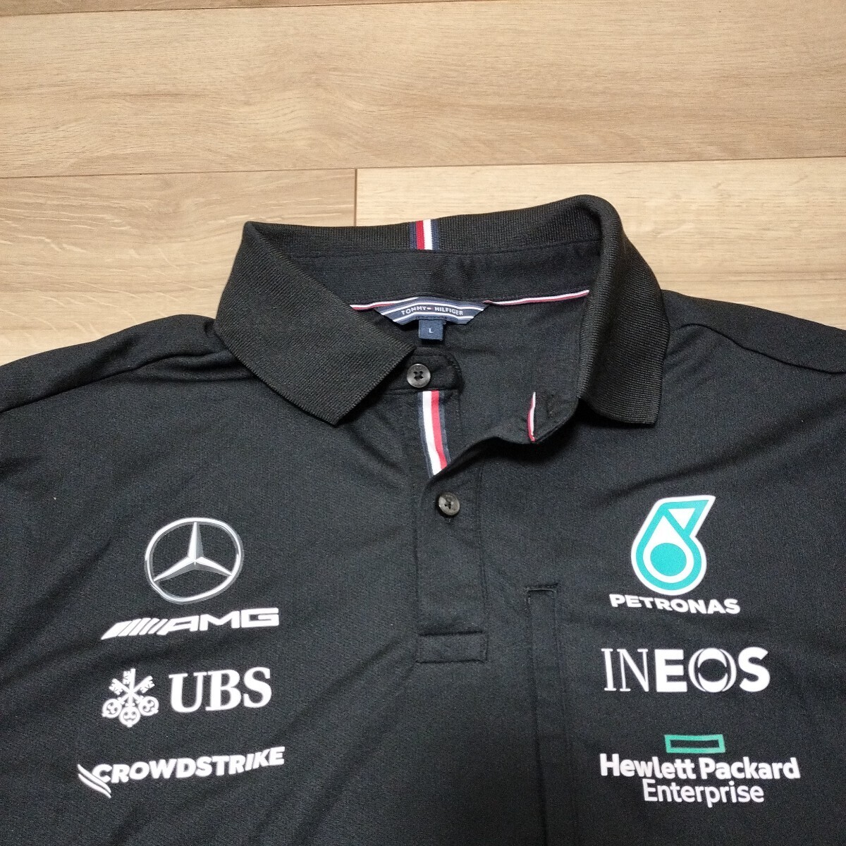 2021 Mercedes AMGpe Toro nasF1 team supplied goods polo-shirt L size not for sale Hamilton botasTOMMYHILFIGER Japan GP