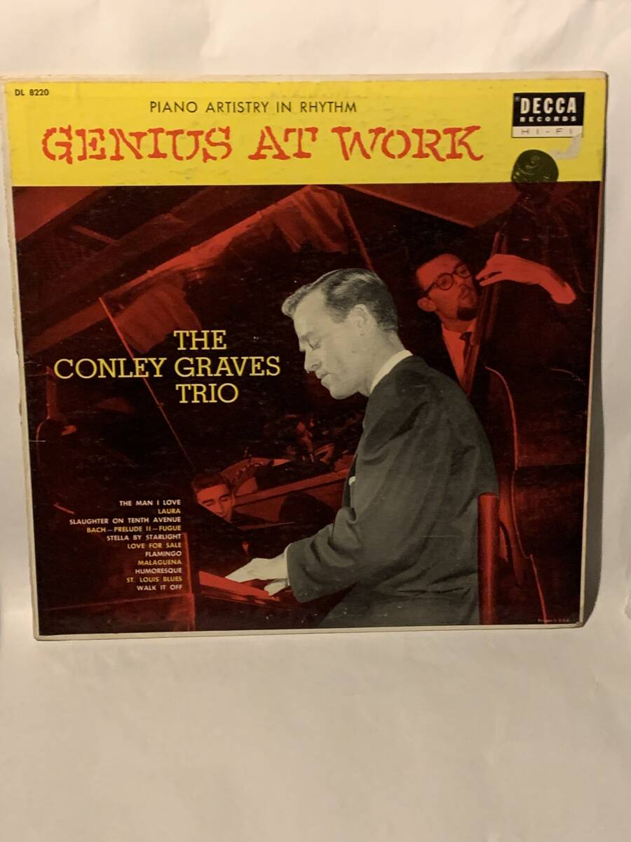 米　Decca オリジナル　The Conley Graves Trio Genius At Work　 DL 8220_画像1