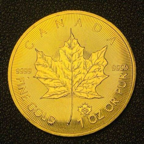 1000刻印 古銭 記念メダル カナダ 古銭 メイプルリーフ 50ドル金貨 24金P の画像1