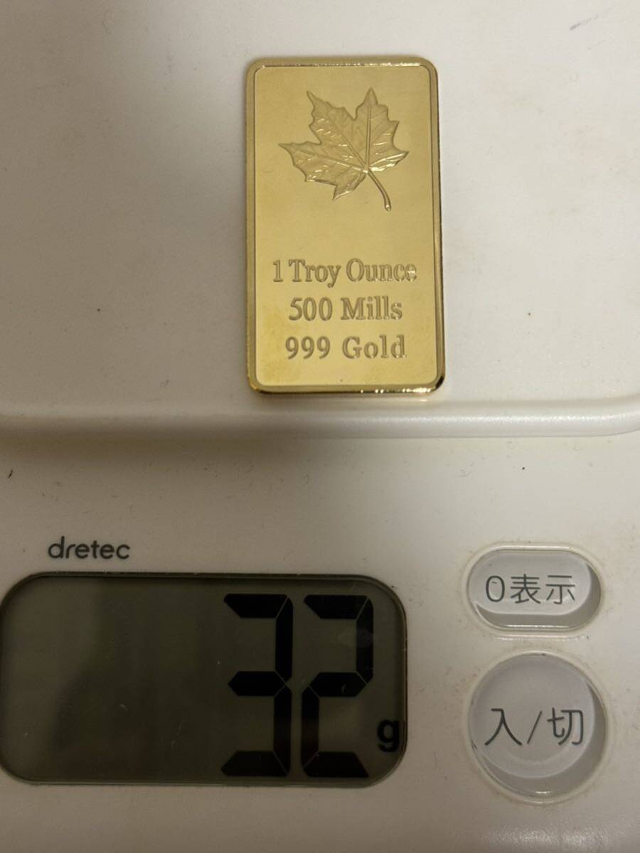 CREDIT GOLD Gold 金貨バー長方形 専用カプセル入り 記念金貨コイン 外国古銭 大型金貨 _画像5