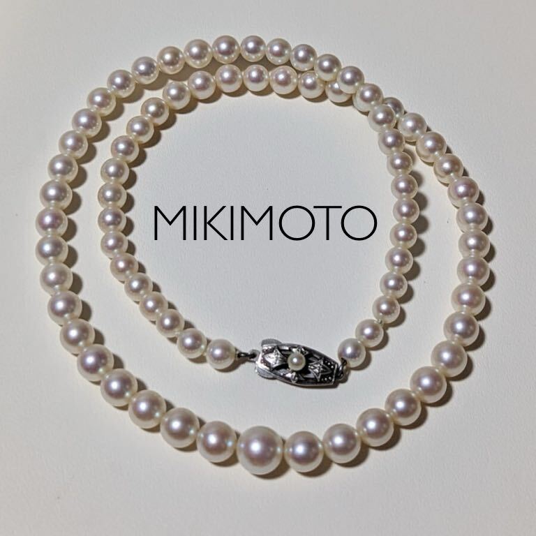  Mikimoto maximum 8.4mm... pearl gradation necklace 