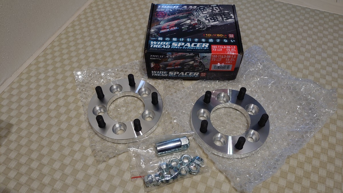 新品訳アリ品！　ケースペック　デジキャン　ワイトレ　変換スペーサー　15ミリ　PCD100→114.3 P1.5 トヨタ　ホンダ　ミツビシ　マツダ　_画像1