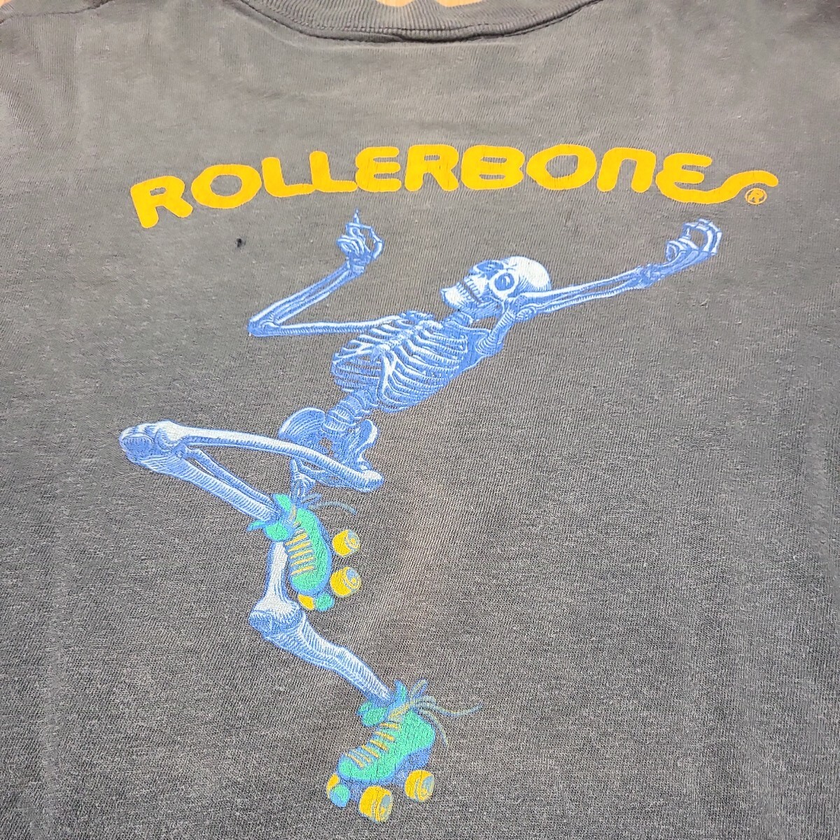 80s Powell Roller Bones футболка размер Mpa well скейтборд Vintage чёрный 