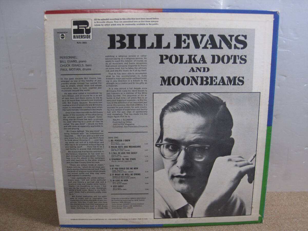 ●LP レコード●POLKA DOTS AND MOONBEAMS BILL EVANS ビル・エヴァンス U.S.A. 米国盤 ジャズ ピアノ JAZZ●の画像2