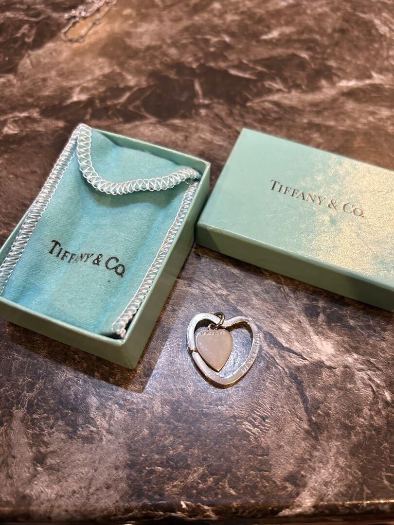  Tiffany Heart бирка серебряный 925 кольцо для ключей брелок для ключа 