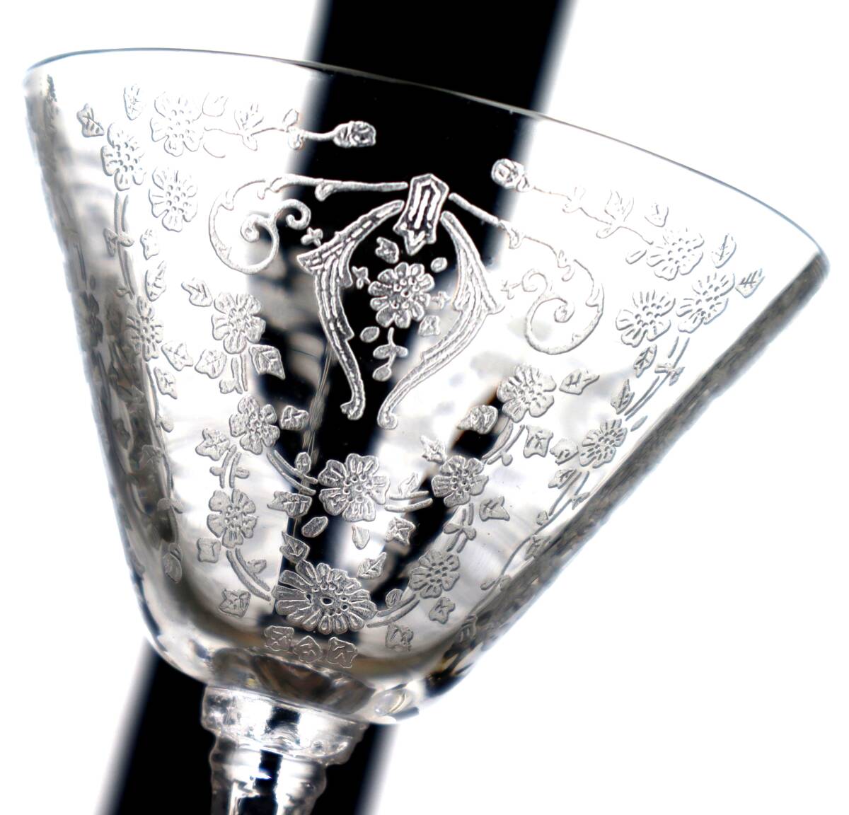384★検 オールド バカラ グラス）ケンブリッジ Cambridge ダイアン モデル シャンパン グラス◆アンティーク グラスの画像4