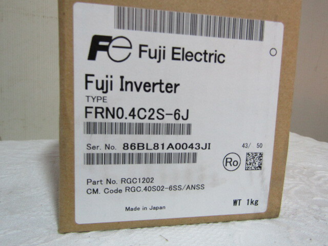 富士電機 FRN0.4C2S-6J 外箱汚れ有 コンパクト形インバータ FRENIC-Mini(C2)シリーズ Fuji Electric_画像2
