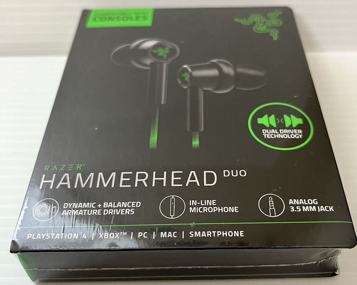 ★未開封★ レイザー HAMMERHEAD DUO CONSOLES ゲーミング イヤホンRazer Console Hammerhead Duo 有線 コンソール ゲーム FPS 等にの画像1