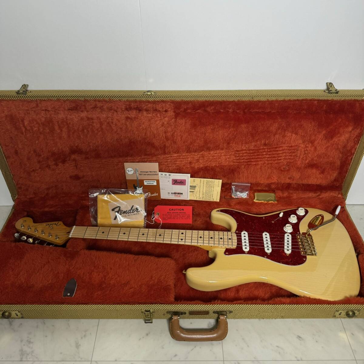 初期 Fender USA Custom Shop Stratocaster Ash 1988年 VANZANDT PU フェンダー ストラトキャスター アーム ハードケース 付属品付_画像1