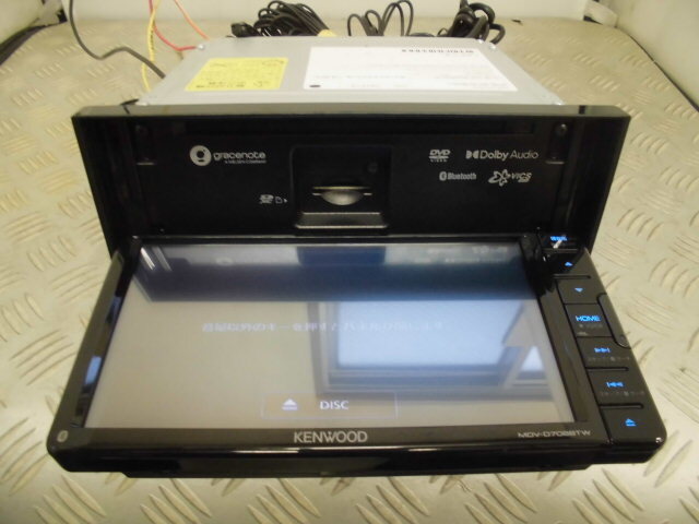 作動確認済み ケンウッド KENWOOD MDV-D708BTW SD DVD Bluetooth TV 地図2020年 マイク付きの画像2