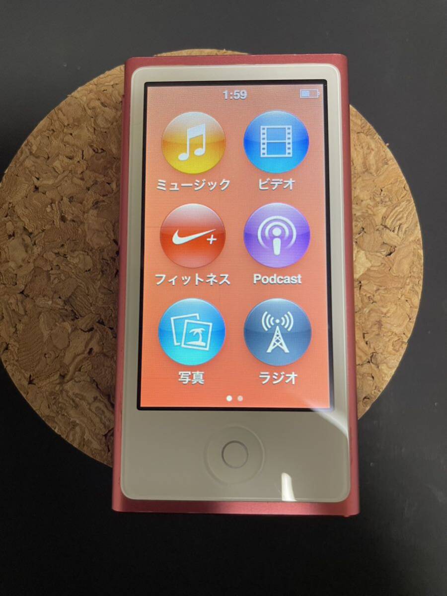 iPod nano 16GB 第7世代 MD475J ピンク Apple 本体のみの画像1
