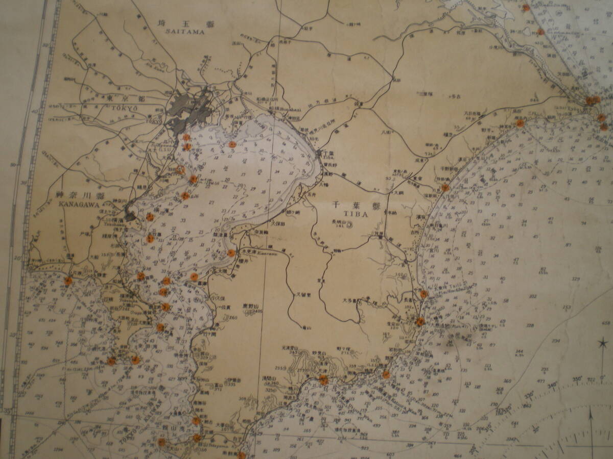 海図「東京海湾至る金華山」大正１５年印刷発行・ジャンク品_画像5