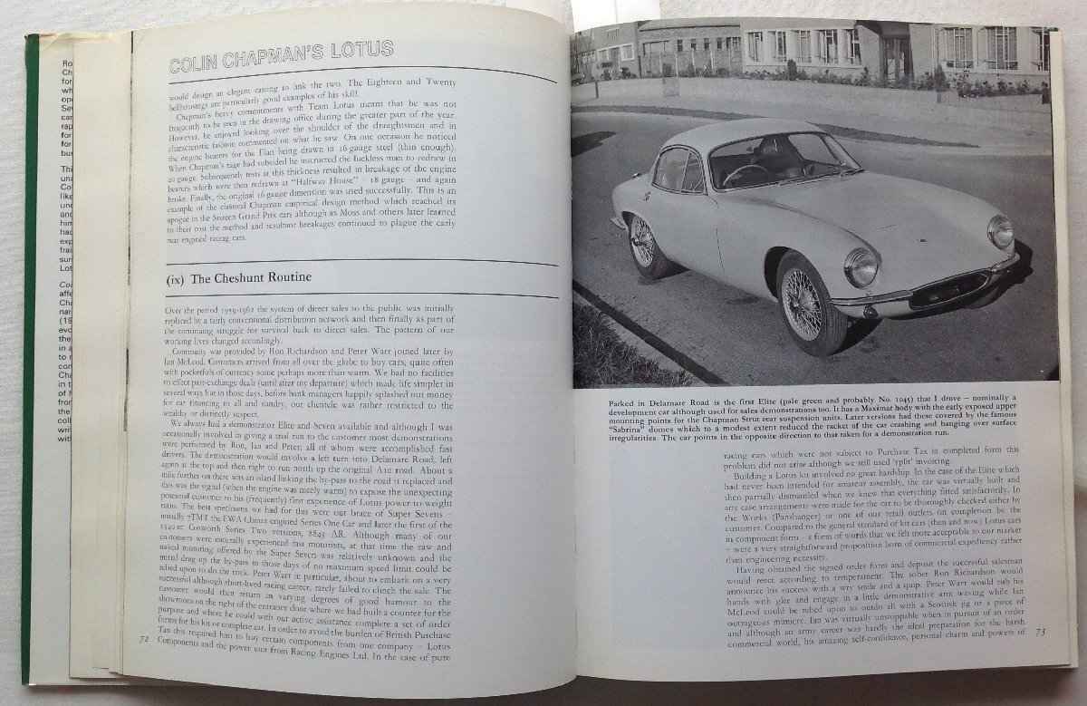 ★[A53069・特価洋書 COLIN CHAPMAN'S LOTUS ] The early years, the Elite and origins of the Elan. ★の画像3