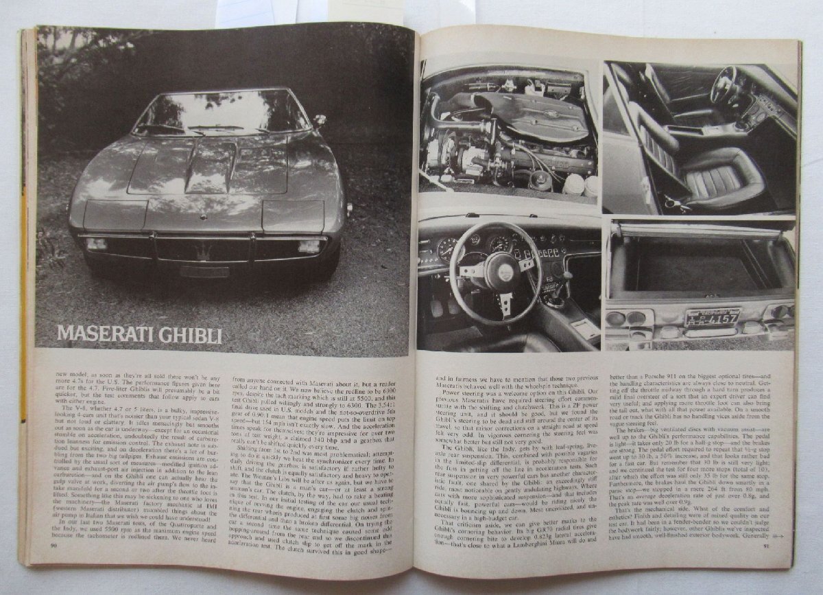 ★[A60207・特集：CITROEN SM, DE TOMASO PANTERA など ] ROAD & TRACK'S ROAD TEST ANNUAL FOR 1972. ★_画像6
