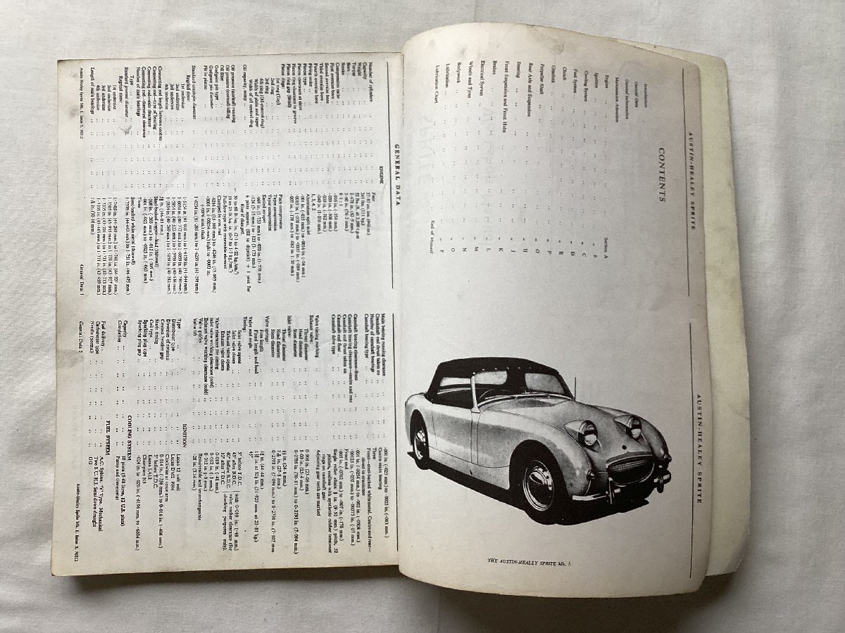 ★[A62278・オースチン ヒーレー スプライト Mk1 純正修理書 ] カニ目。Austin Healey SPRITE MarkⅠ Workshop Manual. ★の画像3