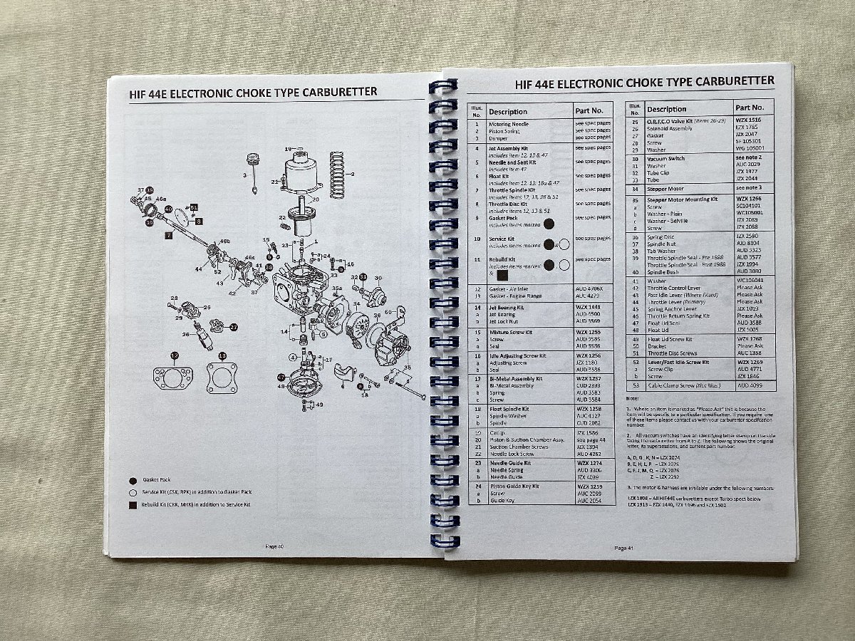 ★[A62300・THE S.U. CARBURETTER SPARE PARTS AND SPECIFICATION CATALOGUE ] S.U.キャブレター★_画像7