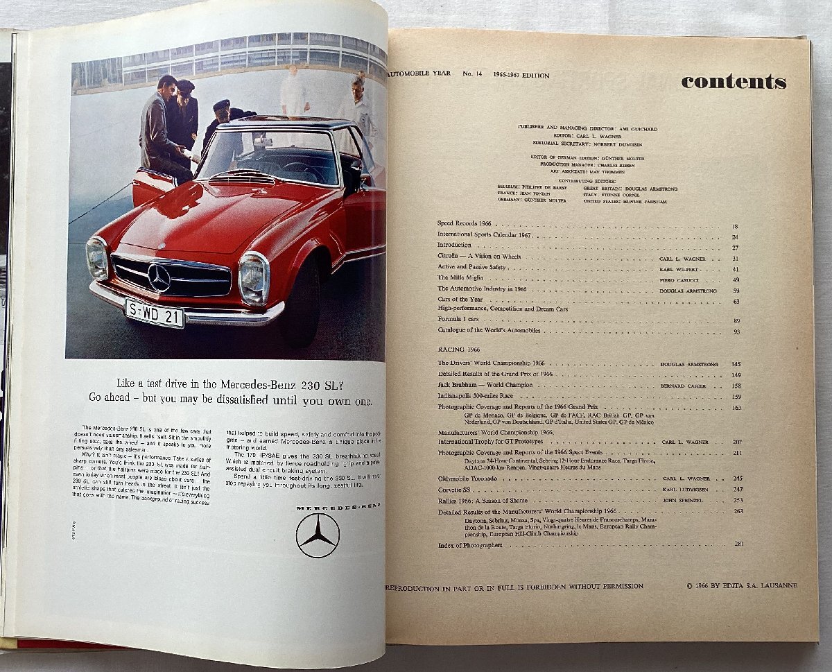 ★[A13003・特価洋書 Automobile Year 14 ] 1966-1967. ★の画像9