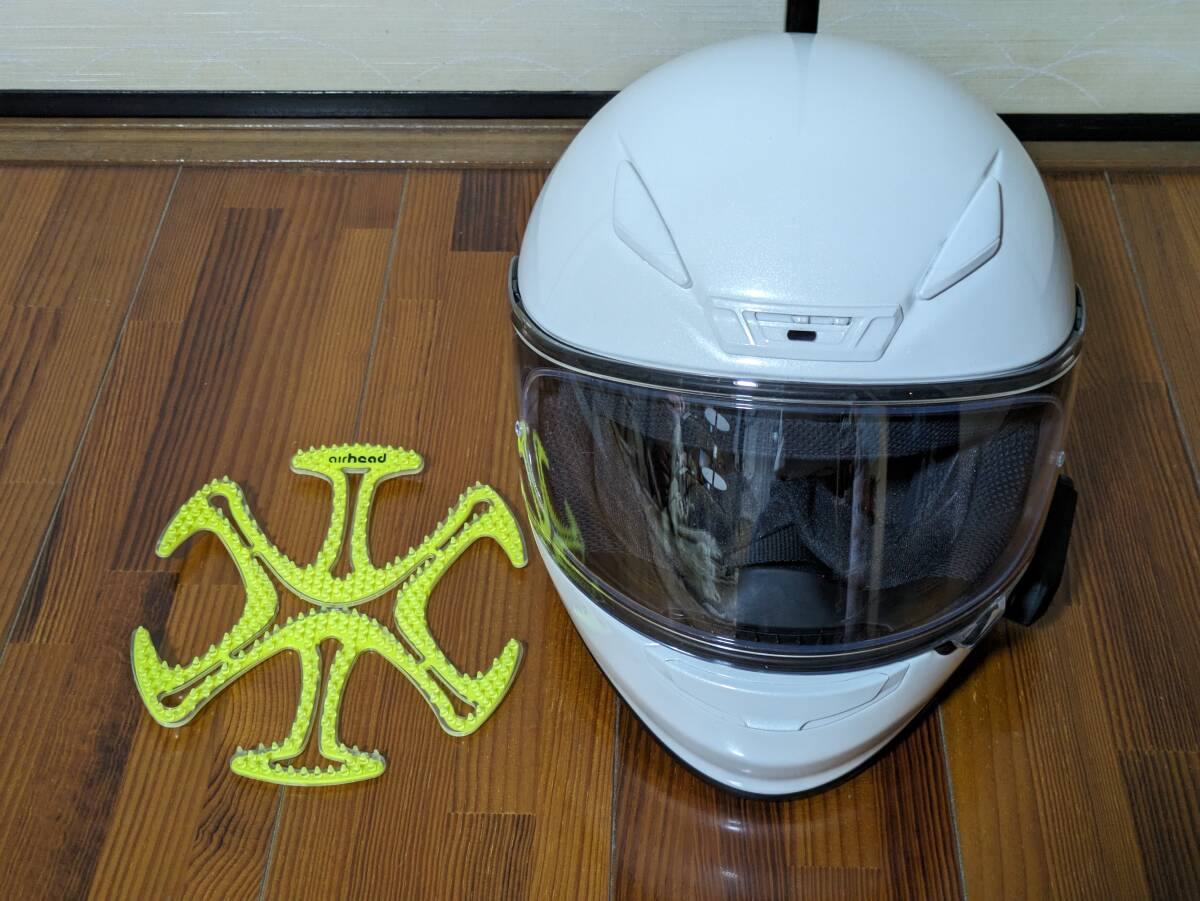 ショウエイ SHOEI Z7 ホワイト XL(バイク用フルフェイスヘルメット) + Daytona DT-KIKUDAKE(ブルートゥースインカム) + ヘルメットインナーの画像2