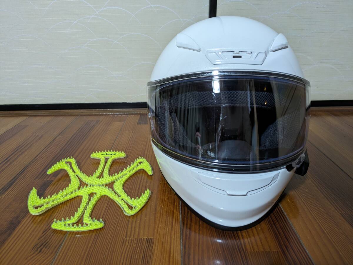 ショウエイ SHOEI Z7 ホワイト XL(バイク用フルフェイスヘルメット) + Daytona DT-KIKUDAKE(ブルートゥースインカム) + ヘルメットインナー_画像1