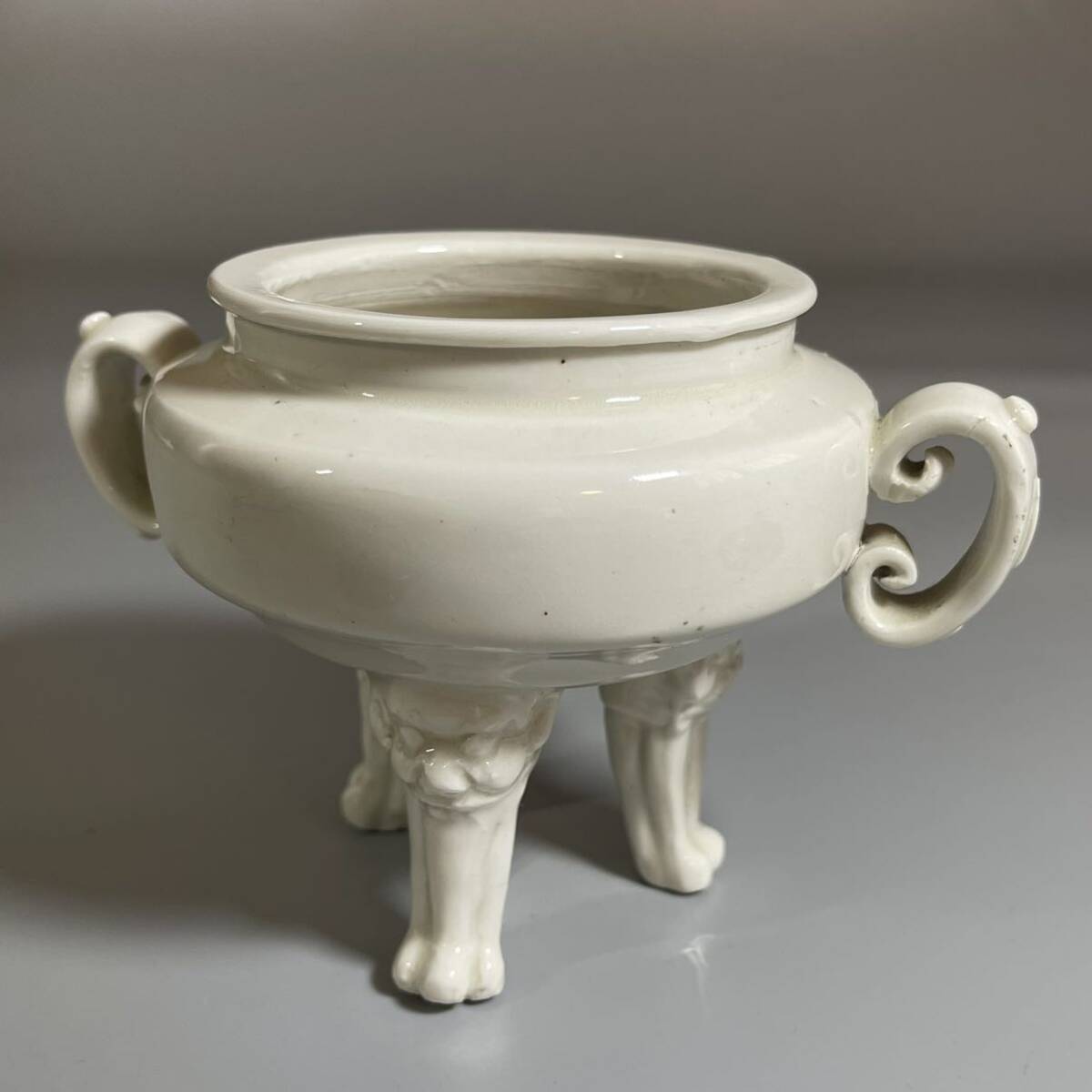 時代　白磁　香炉　茶道具　箱付　唐物　中国古美術　サイズ:高9.7cm_画像8