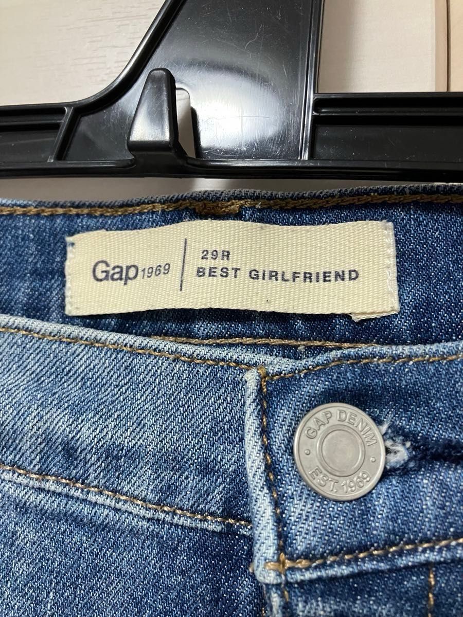 GAP ギャップ  デニムパンツ ジーンズ ジーパン ボトム デニム 青 ミッドライズ ダメージ ベストガールフレンド ジーンズ