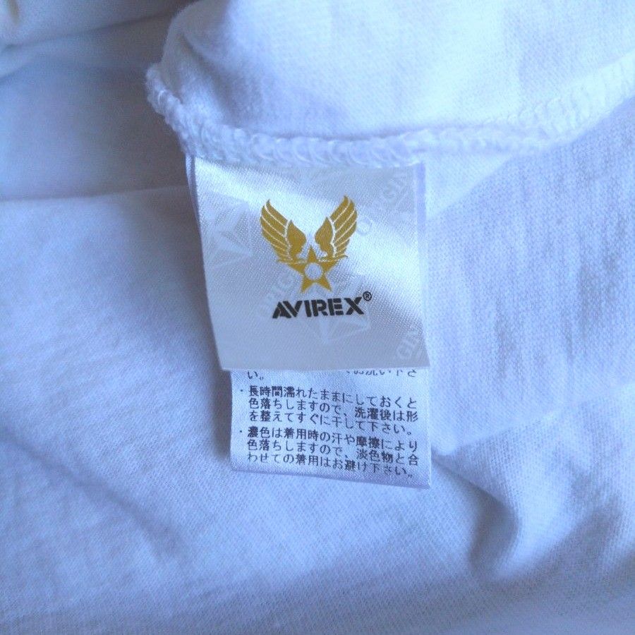 AVIREX ホワイト Tシャツ Vネック men's M