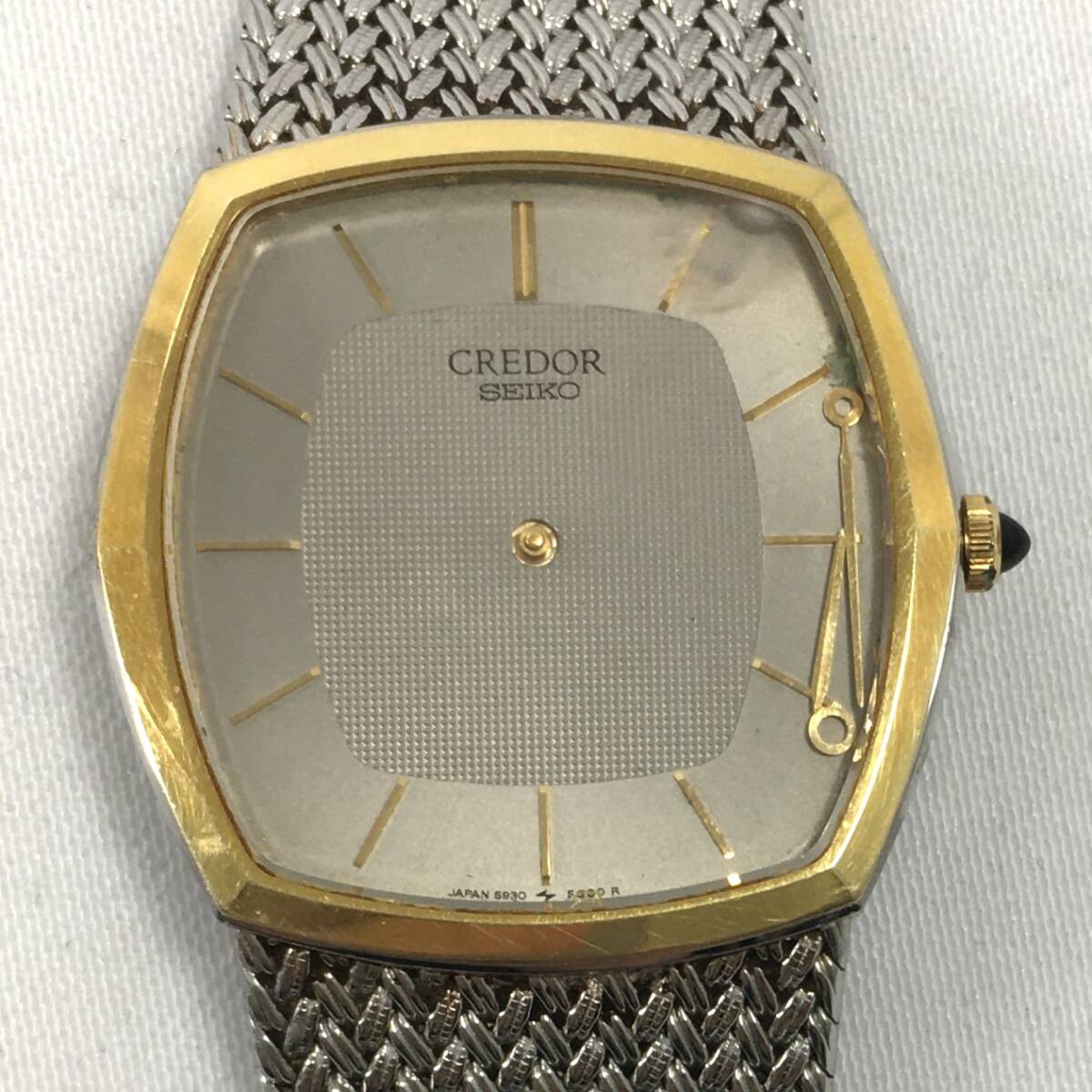 セイコー KFX038 クレドール グレー 文字盤 クオーツ メンズ 腕時計 ジャンク SEIKO CREDOR_画像1