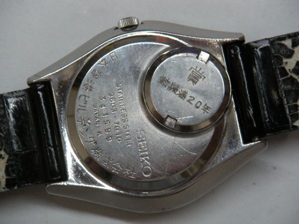 ★セイコー クォーツ/SEIKO QUART/3803-7010/クォーツ/シルバー色文字盤/アンティーク/希少/訳あり★_画像3