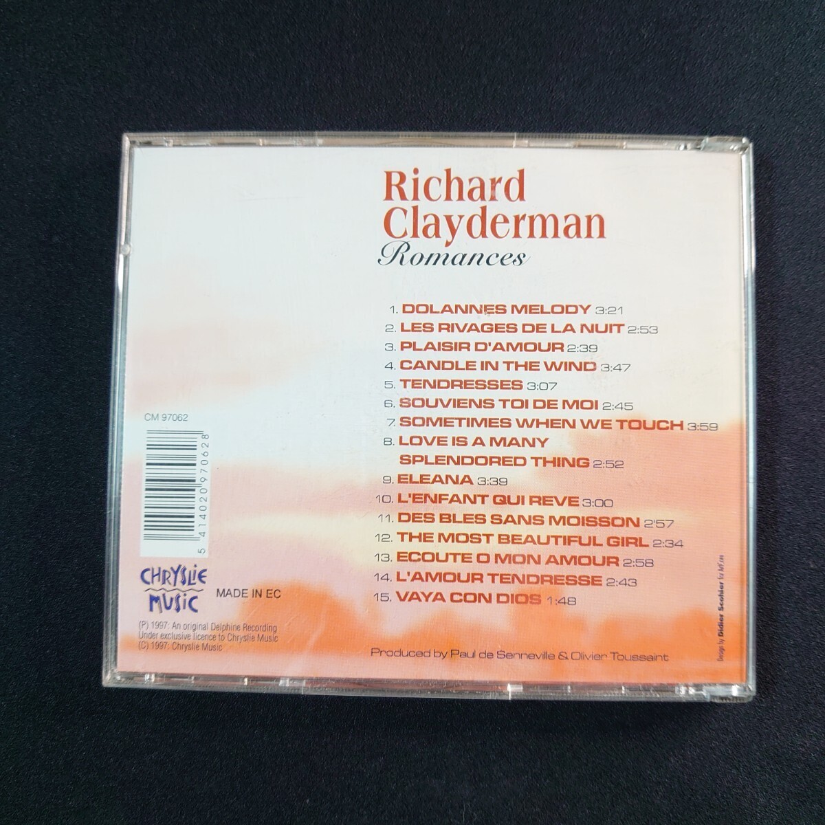 Richard Clayderman『Romances』リチャード・クレイダーマン/CD /#YECD1576の画像2