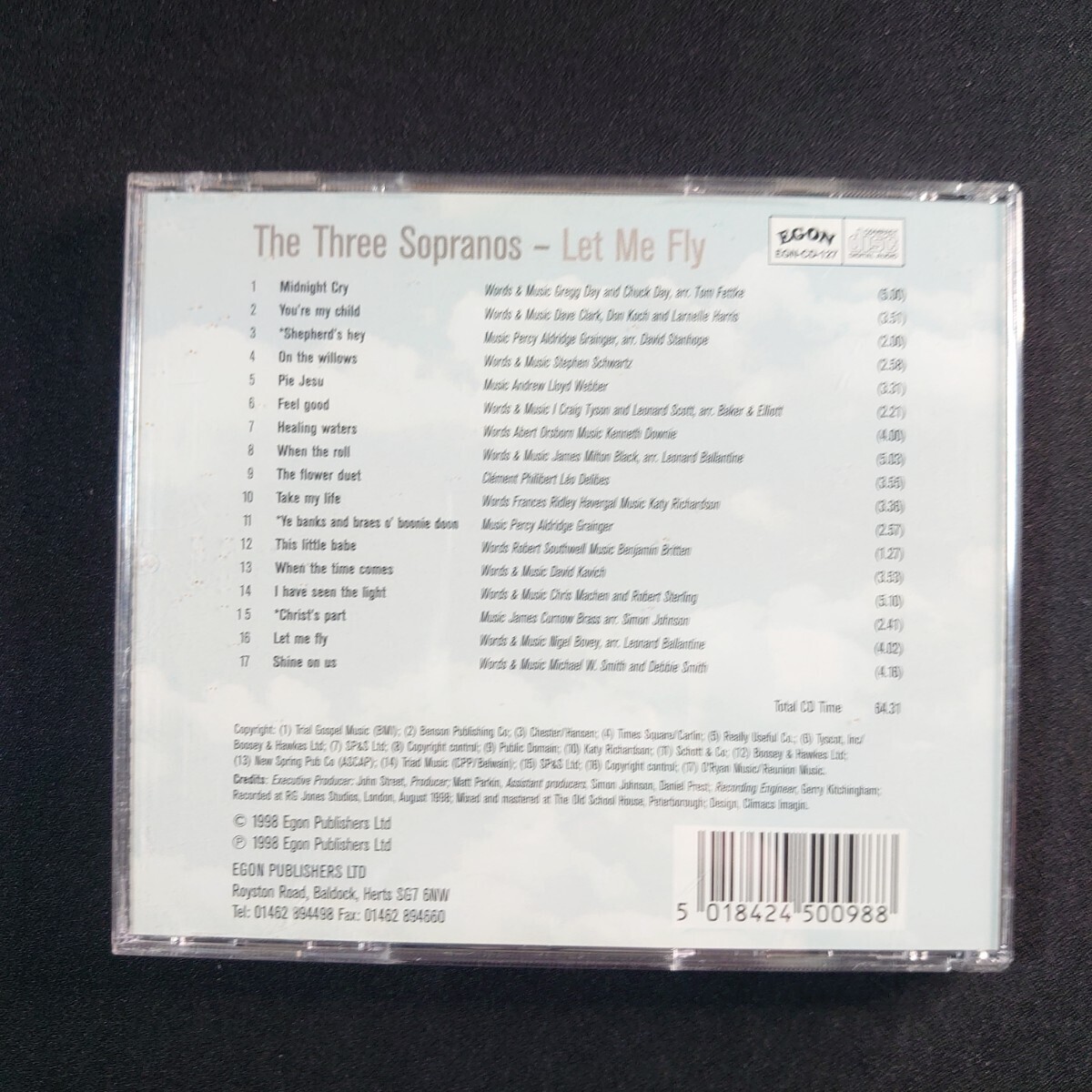 The Three Sopranos『Let Me Fly』カレン・エスペリアン/キャスリーン・カッセロ/シンシア・ローレンス/CD /#YECD1637_画像2