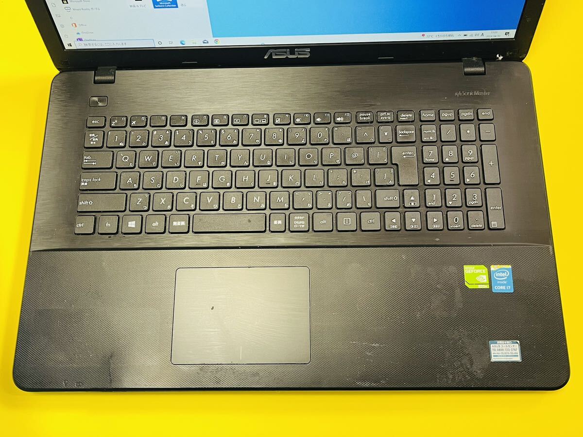 ASUS ノートPC X751L Core i7-5500U Windows10 稼働品の画像3