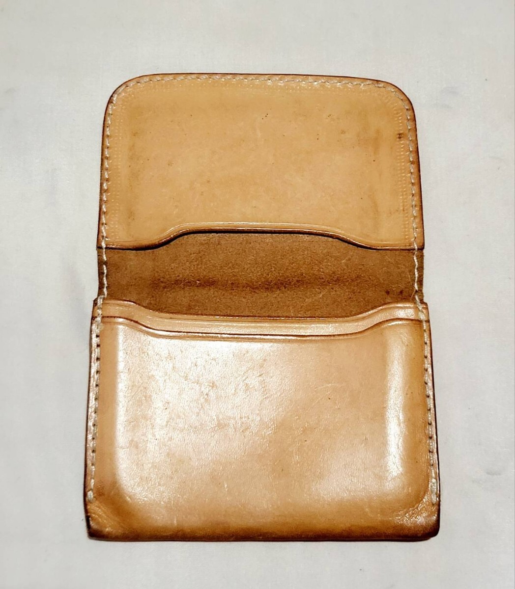  leather pass case card-case card-case ticket holder original leather used 