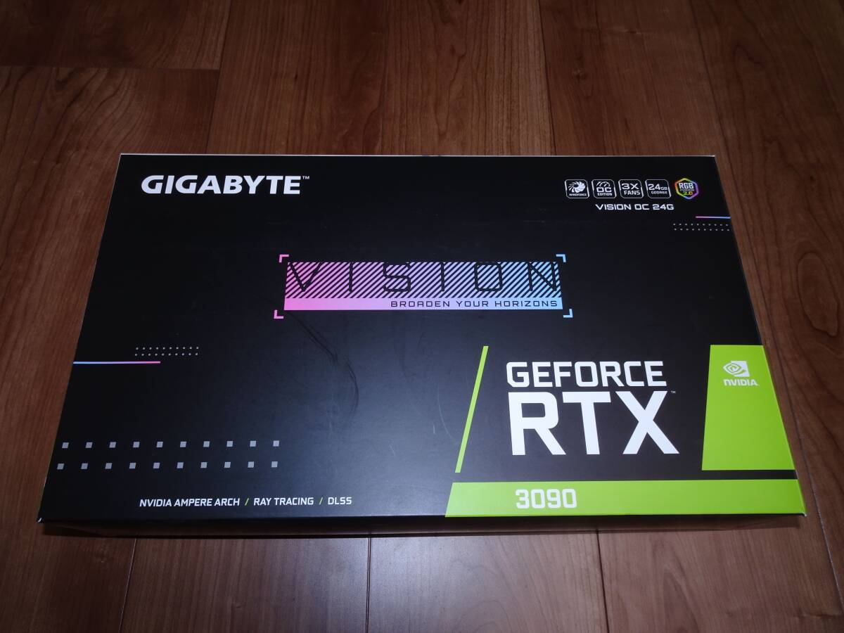 GIGABYTE GeForce RTX3090 VISION OC 24GB 使用時間少 送料無料の画像1